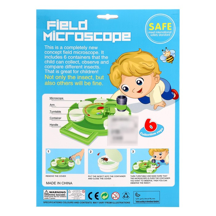 Набор для исследований: микроскоп, 6 контейнеров Набор для исследований: микроскоп, 6 контейнеров