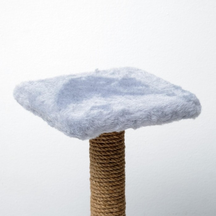 Когтеточка  Когтеточка "Полка" с подставкой, 30 х 30 х 40 см, джут,  серая