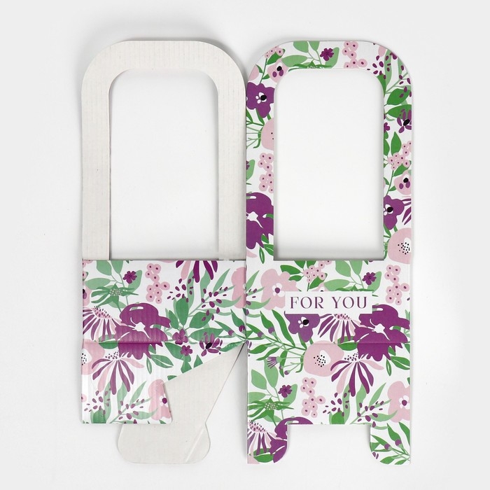 Коробка-переноска для цветов «Only for you», 12 × 12 × 22 см Коробка-переноска для цветов «Only for you», 12 × 12 × 22 см