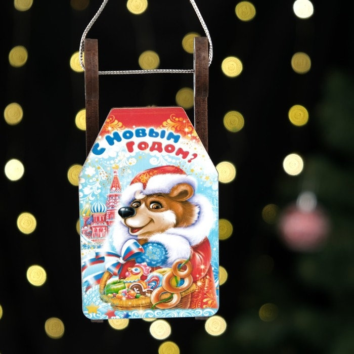 Елочное украшение Елочное украшение "Саночки №2", 12,5 х 6 см