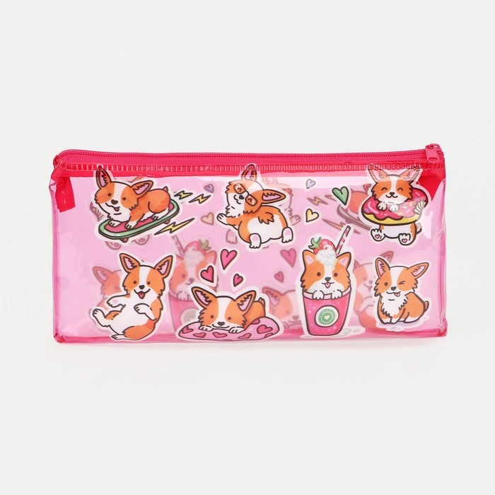 Косметичка-пенал на молнии, цвет розовый Косметичка-пенал на молнии, цвет розовый