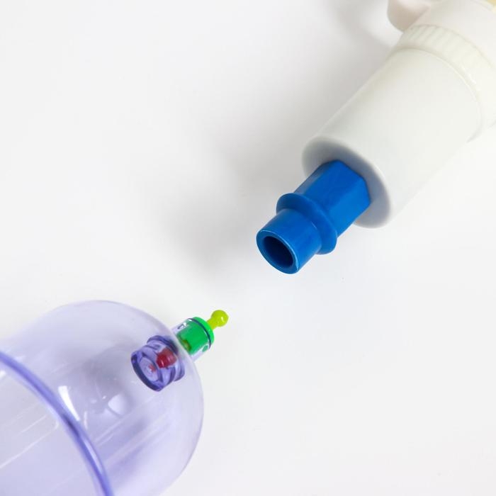 Банки акупункционного действия для вакуумного массажа с насосом, набор 6 шт. Банки акупункционного действия для вакуумного массажа с насосом, набор 6 шт.