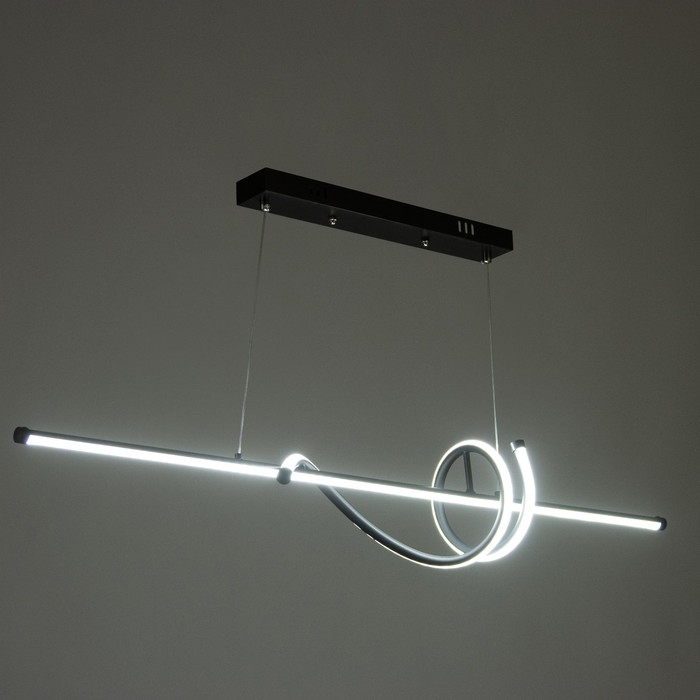 Светильник Светильник "Изгибы" LED 32Вт 6000К чёрный 100х18-110 см