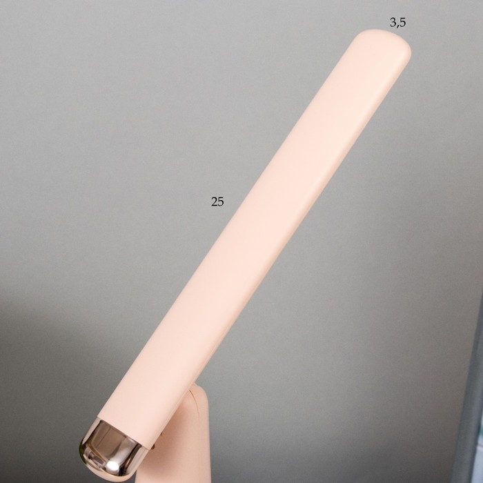 Лампа настольная  Лампа настольная "Страйк" LED 3 режима 1,5Вт USB розовый 6,8х6,8х28,5 см RISALUX