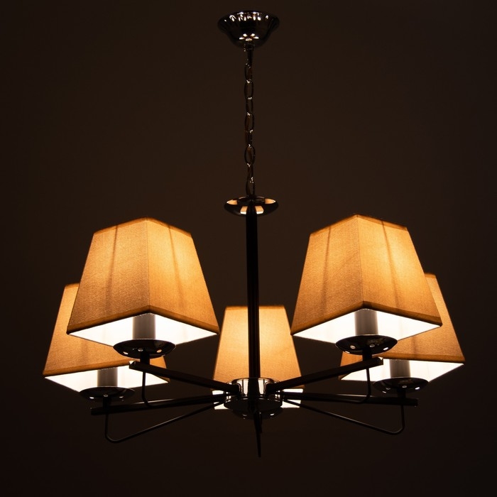 Люстра Люстра "Жозефина" 5хЕ14 40Вт чёрно-хромовый 58х58х34 см BayerLux