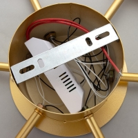 Люстра с ПДУ 2301/6GD LED 120Вт 3000-6000К золото 75х75х8 см BayerLux