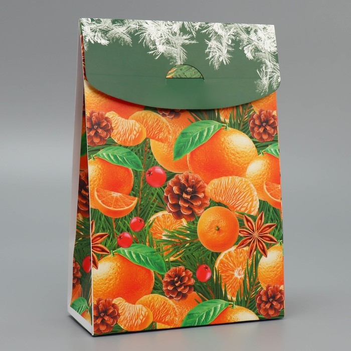 Коробка подарочная новогодняя складная «Зимние прянности», 15 х 7 х 22 см, Новый год Коробка подарочная новогодняя складная «Зимние прянности», 15 х 7 х 22 см, Новый год