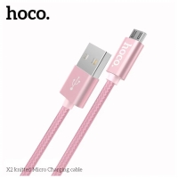 Кабель Hoco X2, Micro USB - USB, 2.4 А, 1 м, текстиль, розовый