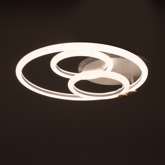 Люстра с ПДУ 1914/3 LED 84Вт диммер белый 42х40х12 см BayerLux