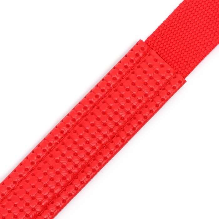 Ошейник Ошейник "Комфорт" комбинированный (полиэстер, искусственная кожа), 58 х 3 см, ОШ 45-52 см, красный 6