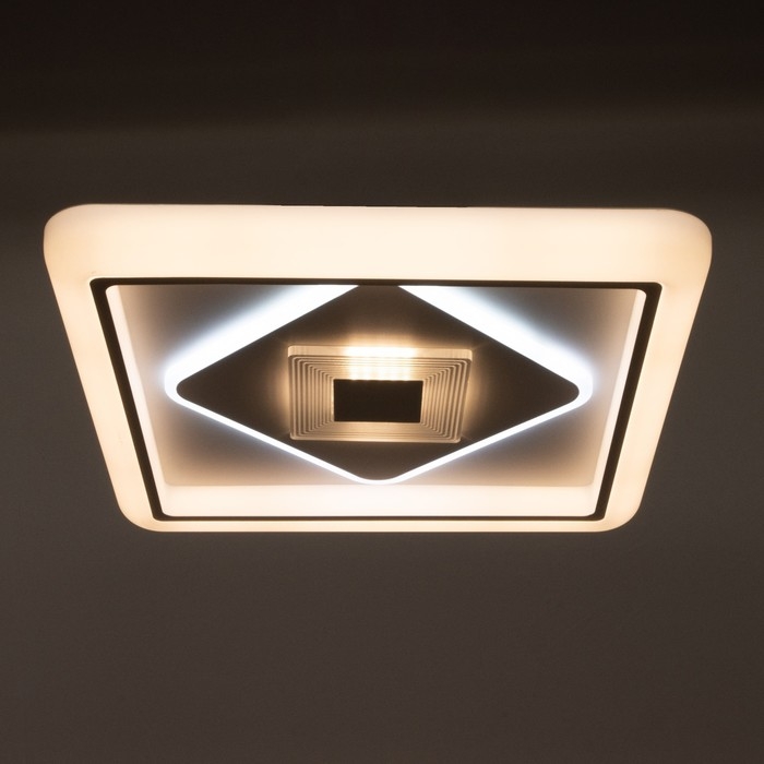 Светильник с ПДУ 1887/1 LED 89Вт диммер белый 46х46х7 см BayerLux