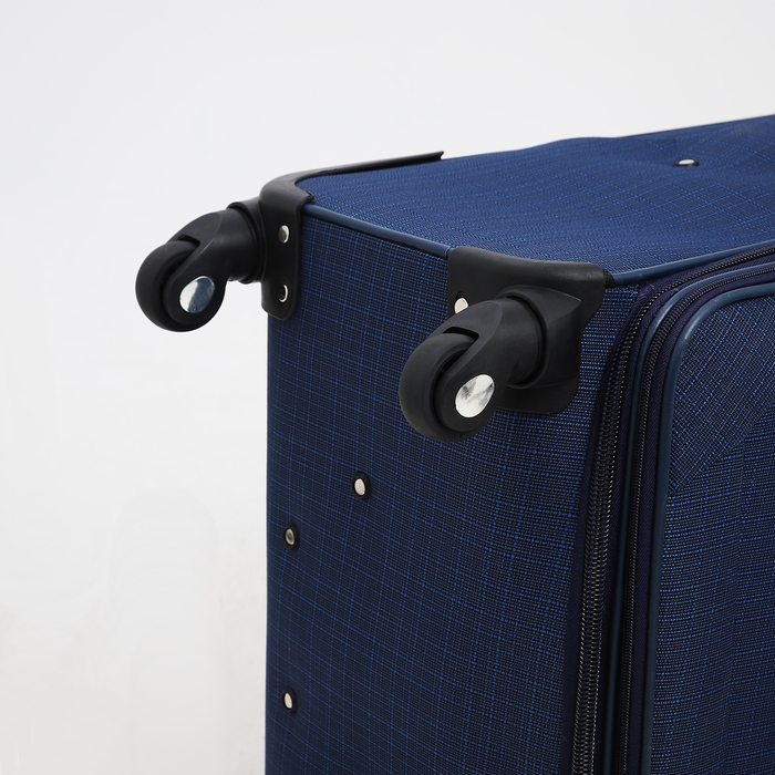 Чемодан большой 95 л (L), отдел на молнии, с расширением, кодовый замок, 4 колеса, 2 наружных кармана, цвет синий Чемодан большой 95 л (L), отдел на молнии, с расширением, кодовый замок, 4 колеса, 2 наружных кармана, цвет синий