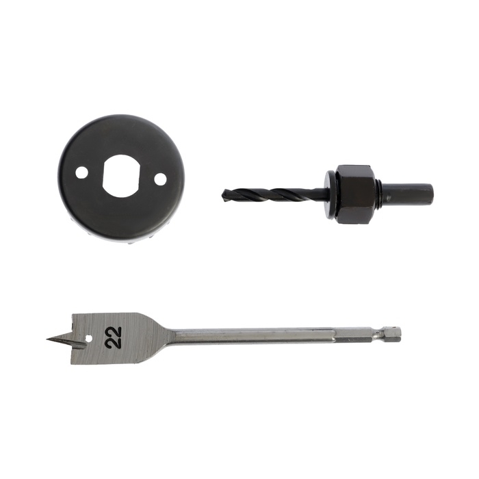 Набор для установки врезных замков ТУНДРА, сверло перовое 22 мм, пила кольцевая 54 мм Набор для установки врезных замков ТУНДРА, сверло перовое 22 мм, пила кольцевая 54 мм