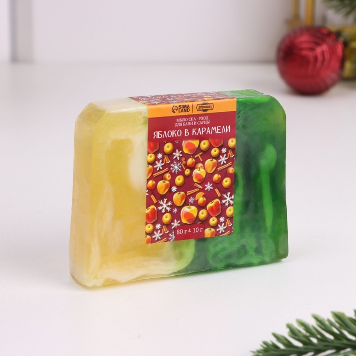 Новый год. Набор 2 бомбочки Новый год. Набор 2 бомбочки "Миндаль, Горячий шоколад" и 2 мыла "Шампанское, Яблоко" 1064326