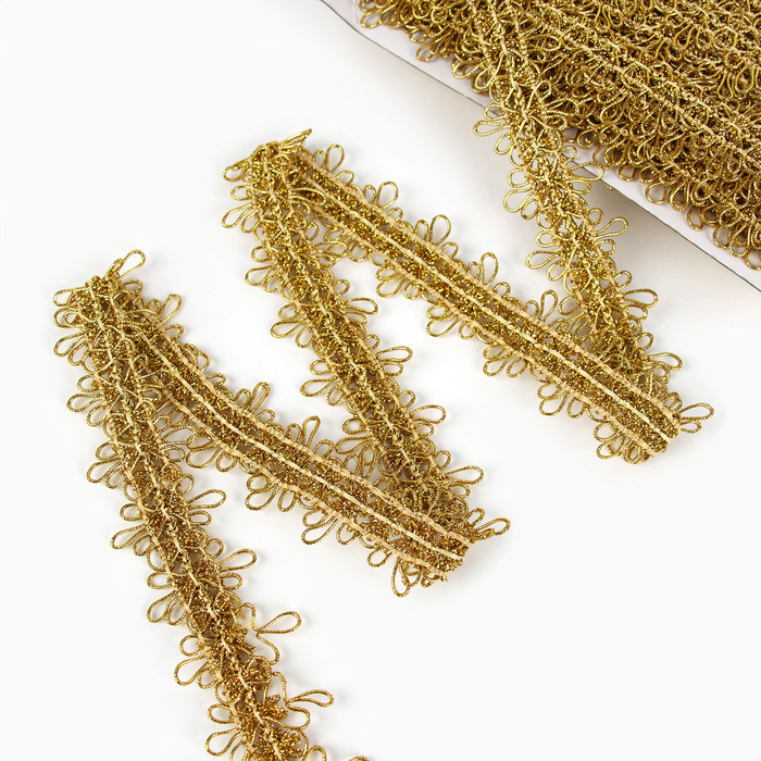 Тесьма с нашивками «Золото», ширина 4 см, в упаковке 25 м Тесьма с нашивками «Золото», ширина 4 см, в упаковке 25 м