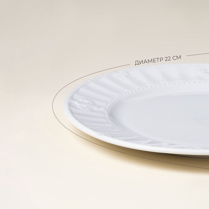 Набор тарелок SL Home Набор тарелок SL Home "Винтаж фрэнч" 2 шт, d=22см, 22х22х1,9 см