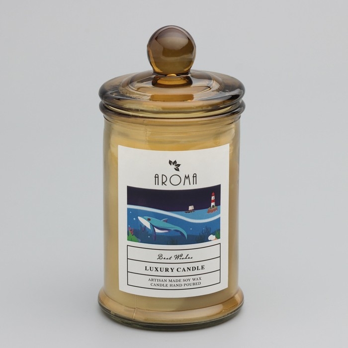 Свеча ароматическая в банке   Свеча ароматическая в банке  "Эвкалипт", 40ч, 95 гр, в коробке