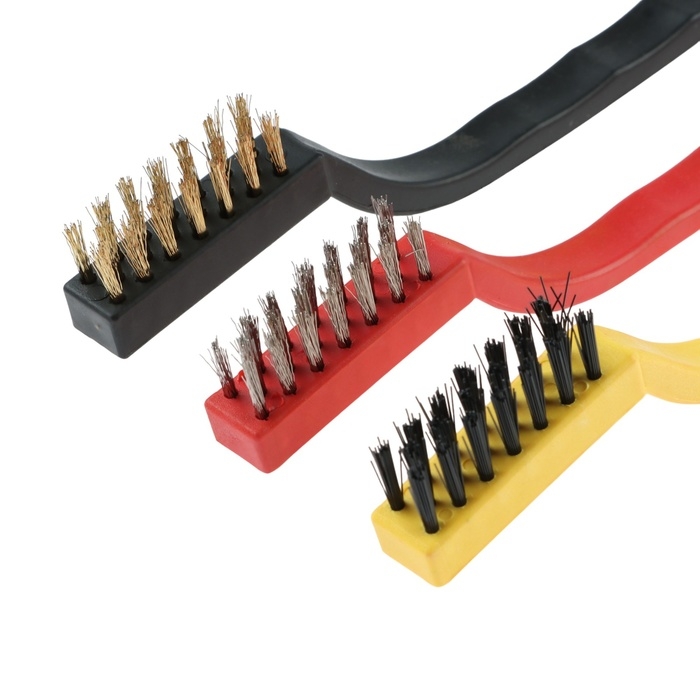 Щётка для чистки автомобиля, 17 см, металлическая щетина, микс, набор 3 шт Щётка для чистки автомобиля, 17 см, металлическая щетина, микс, набор 3 шт