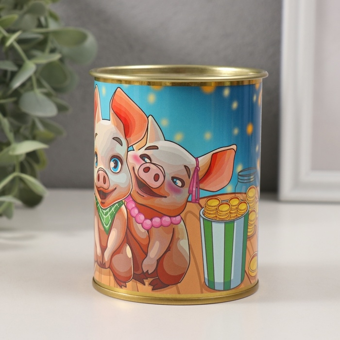 Копилка-банка металл Копилка-банка металл "На Щастье"