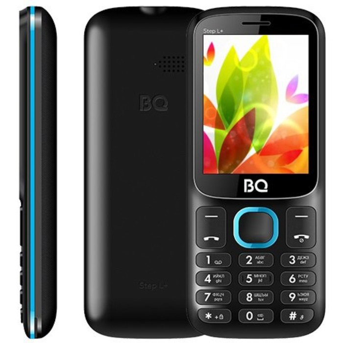 Сотовый телефон BQ M-2440 Step L+, 2.4 Сотовый телефон BQ M-2440 Step L+, 2.4", 2 sim, 32Мб, microSD, 800 мАч, чёрн/голубой