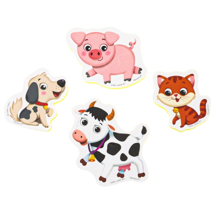 Мягкий пазл для малышей &laquo;Собираем животных&raquo;, 20 пазлов, 40 деталей, Крошка Я