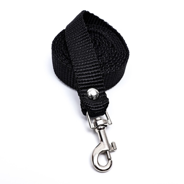 Поводок капроновый, 120 х 1,5 см, чёрный Поводок капроновый, 120 х 1,5 см, чёрный