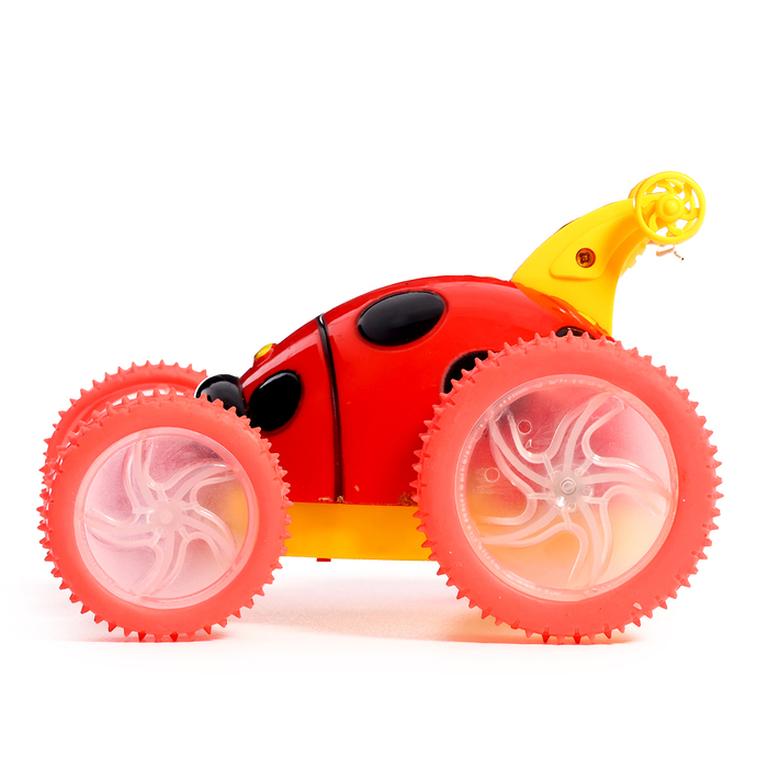 Машина-перевёртыш «Божья коровка», радиоуправляемая, световые эффекты, цвет красный
