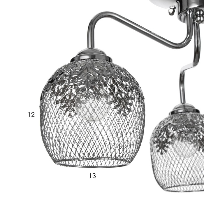 Люстра "Лаура" 3x60Вт E27 хром 54х54х29 см BayerLux