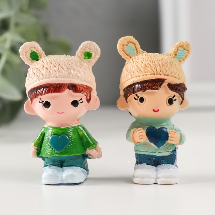 Сувенир полистоун Сувенир полистоун "Малышка в шапке" МИКС 2,5х3,3х6 см