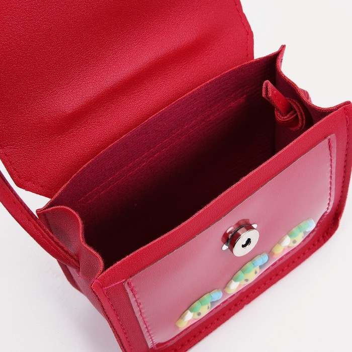 Сумка детская для девочки на магните, цвет малиновый Сумка детская для девочки на магните, цвет малиновый