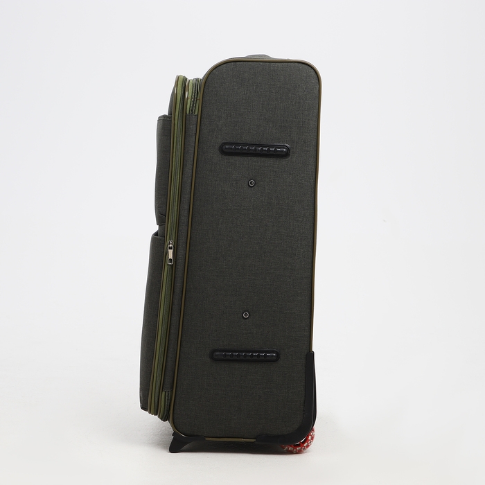 Чемодан большой 95 л (L), отдел на молнии, с расширением, кодовый замок, 3 колеса, 2 наружных кармана, цвет хаки Чемодан большой 95 л (L), отдел на молнии, с расширением, кодовый замок, 3 колеса, 2 наружных кармана, цвет хаки