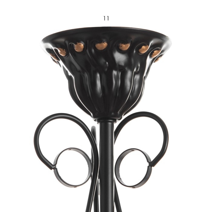 Люстра Люстра "Азазель" 3xE14 40Вт черно-золотой 57х57х39,5-98 см BayerLux