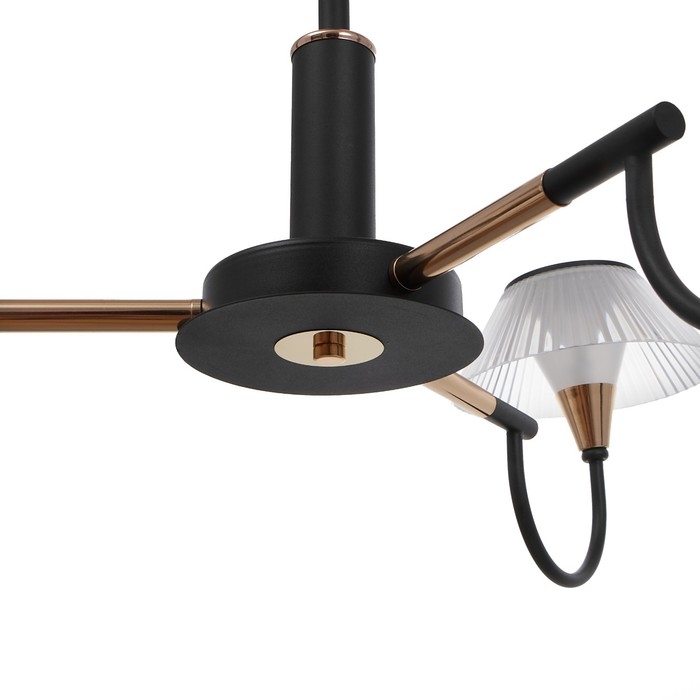 Люстра 1695/3 LED 72Вт 3000-6000К черно-золотой 65х65х26,5 см BayerLux