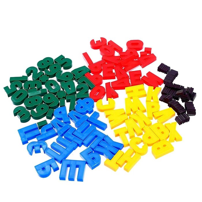 Набор цифр и букв русского алфавита на магнитах, 79 штук Набор цифр и букв русского алфавита на магнитах, 79 штук