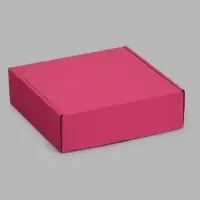 Коробка самосборная, розовая, 24 х 24 х 7,5 см