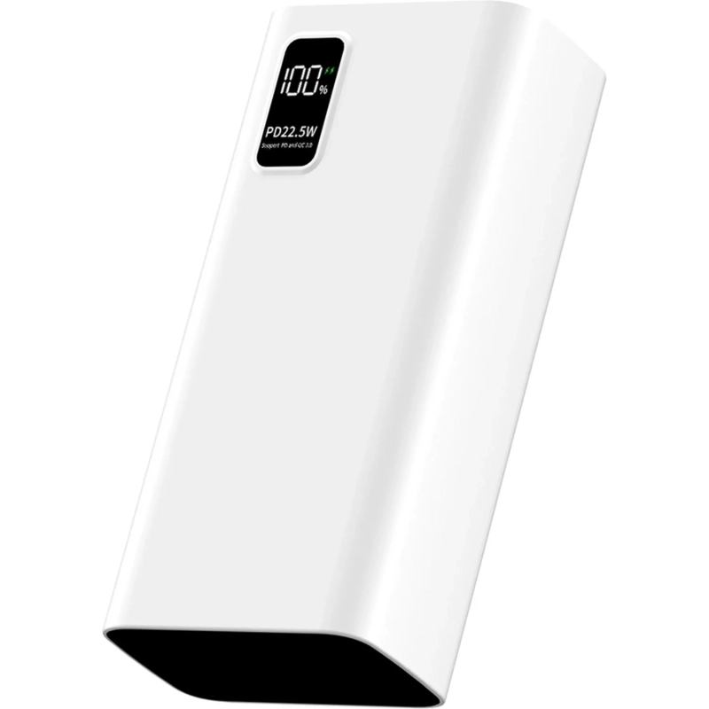 Внешний аккумулятор PERO PB07 30000 mAh,Li-Pol,output USB-C + 4USB-A,белый