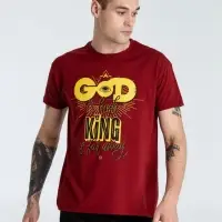 Футболка A God is High, гранатово-красная, размер M