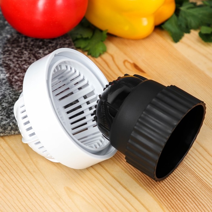 Овощерезка универсальная Magistro Vegan pro, 7 насадок, 10×10×25 см, цвет чёрно - белый Овощерезка универсальная Magistro Vegan pro, 7 насадок, 10×10×25 см, цвет чёрно - белый