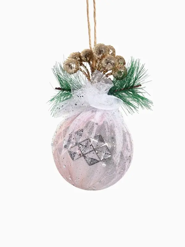 Ёлочный шар &laquo;Блеск рождества&raquo; новогодний, грани, 8&times;11 см, розовый