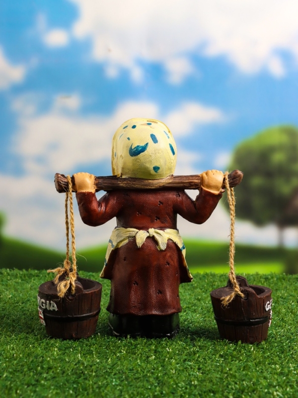 Садовая фигура  Садовая фигура "Бабушка с ведрами" 20х7х19см