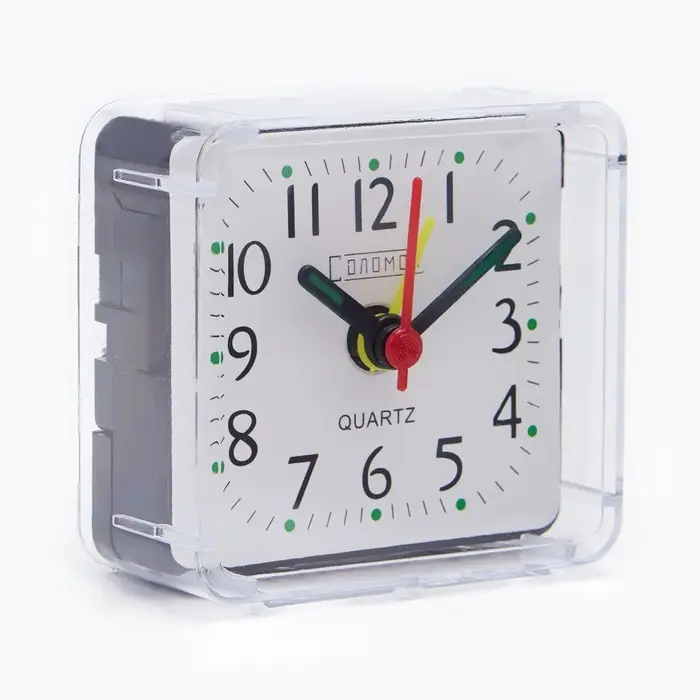 Часы - будильник настольные &laquo;Соломон&raquo;, дискретный ход, 6&times;6 см, от батареек АА