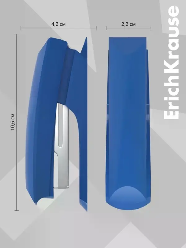 Степлер канцелярский № 10, ErichKrause ECO, до 20 листов, встроенный антистеплер, МИКС