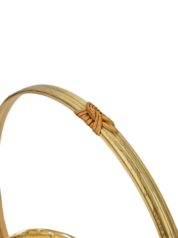 Корзина плетёная для хранения &laquo;Ладья&raquo;, 24&times;17&times;8 см, бамбук, с ручкой, бежевая