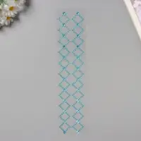 Наклейка - стразы &laquo;Узор из ромба. Браслет&raquo;, синяя, 35&times;8 см