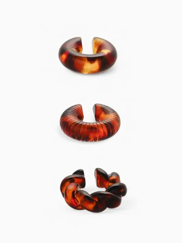 Серьги каффы «Леопард» набор 3 шт, цветные