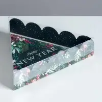 Коробка для кондитерских изделий с PVC крышкой «Happy New Year», 18 х 4 см