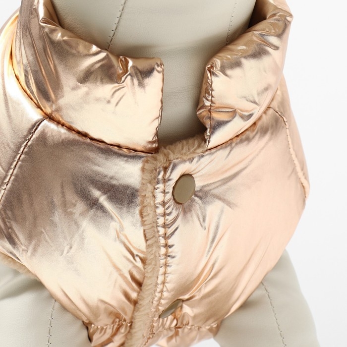 Куртка для собак  Куртка для собак "Блеск", 2XL (ДС 45, ОГ 64, ОШ 38 см), бронзовая