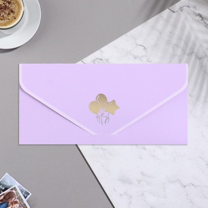 Конверт для денег Конверт для денег "Универсальный" шарики, бархат, тиснение, 19х9 см