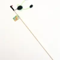 Дразнилка - удочка &laquo;Норковое чудо&raquo;, на деревянной палочке