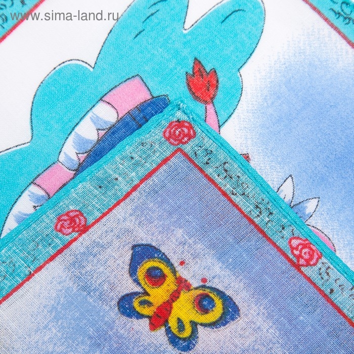 Набор детских носовых платков Melagrana, 20х20 см- 12шт, ситец